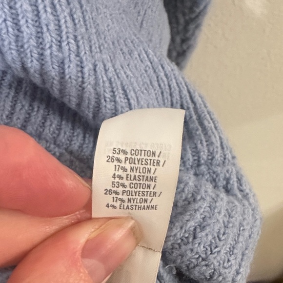 Aerie Blue Ribbed Knit Oversized Crewneck Sweater - Picture 5 of 9